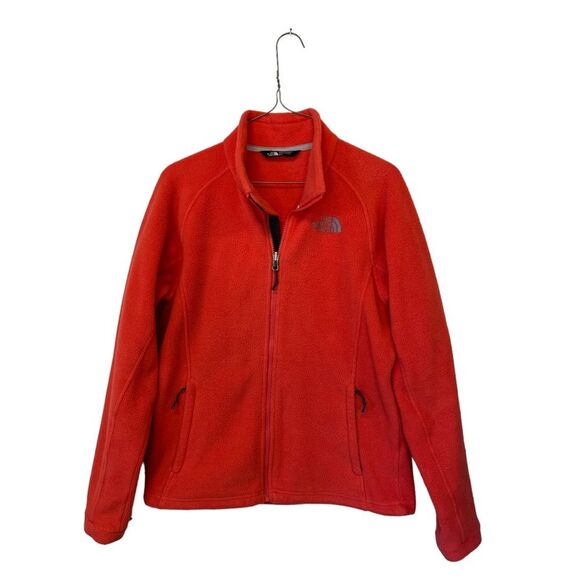 The North Face | Coral Pink Mock Neck Full Zipper Fleece Jacket M - Picture 1 of 9